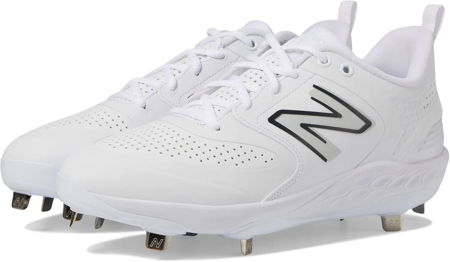 Бейсбольные кроссовки New Balance Fresh Foam X 3000 V6 для мужчин, металлические, белый — фото 4