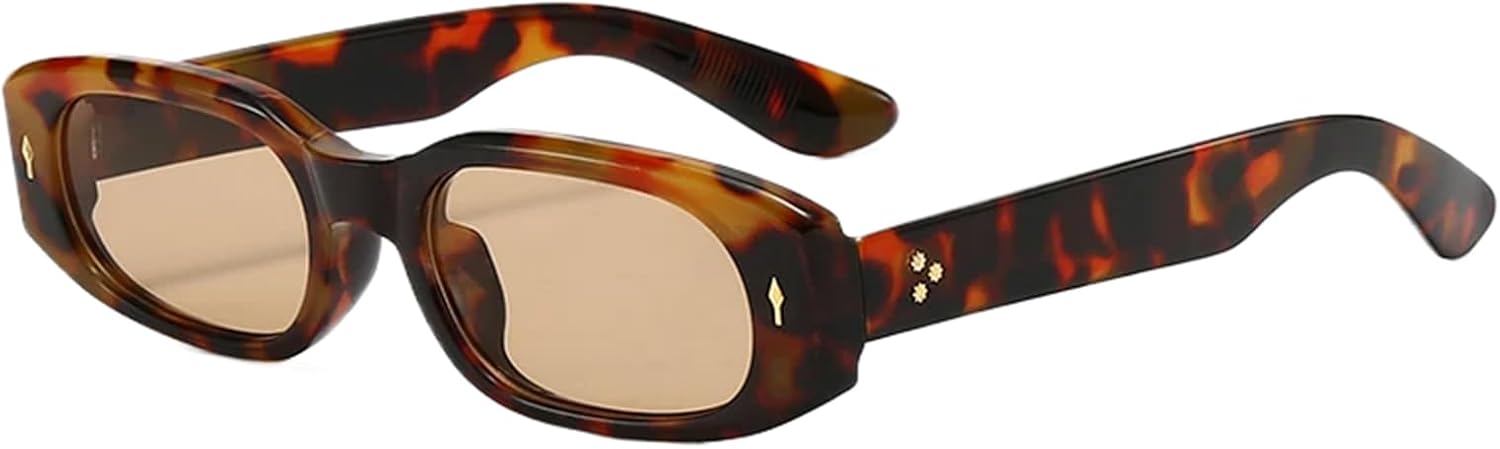 

Солнцезащитные очки с защитой UV400 | Синяя с желтыми заклепками, маленькая оправа | для женщин и мужчин, для занятий спортом на открытом воздухе и вождения DSVIGF, 03