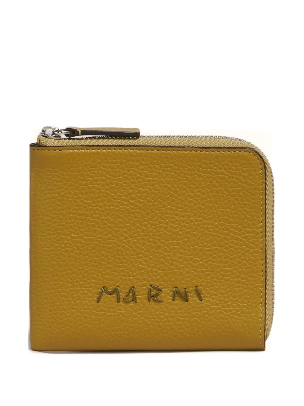

Фактурный кошелек с круговой молнией Marni, желтый