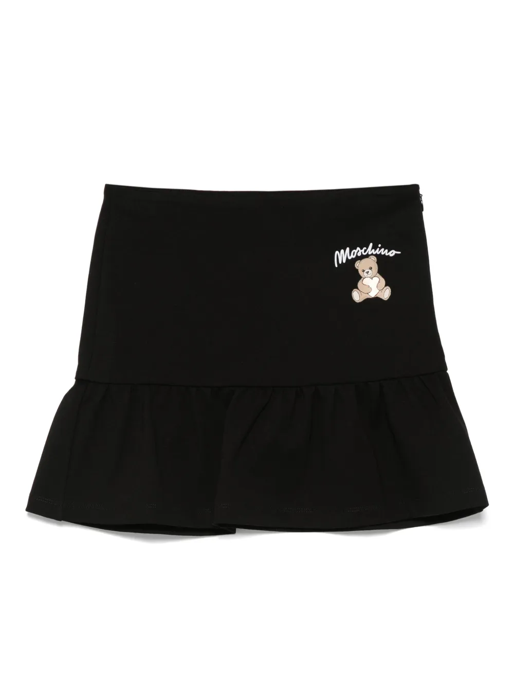 

Юбка с оборками и декором Teddy Bear Moschino Kids, черный