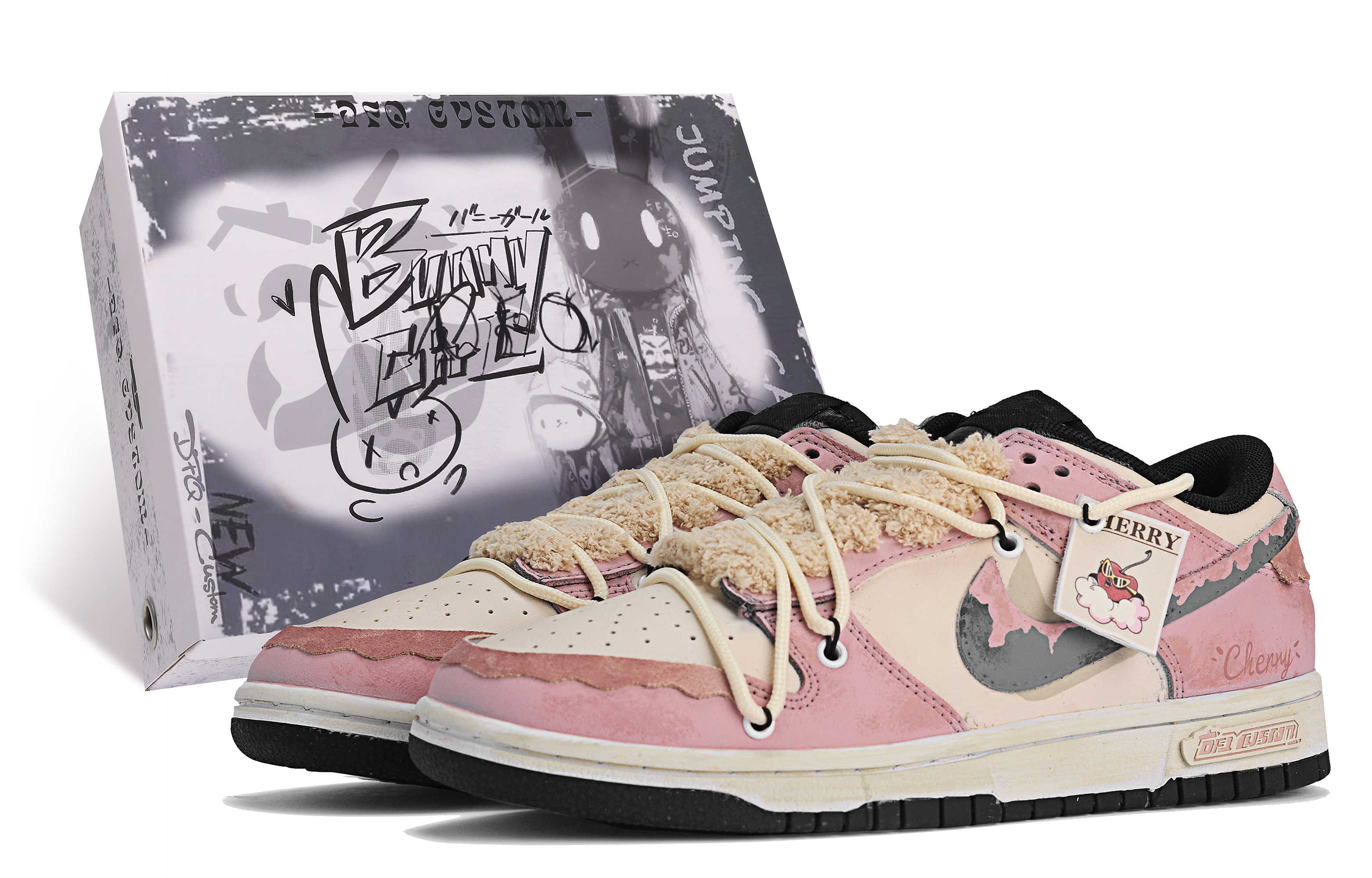 

Кроссовки Nike Dunk Skateboard Shoes Men Low-Top Pink/Ecru