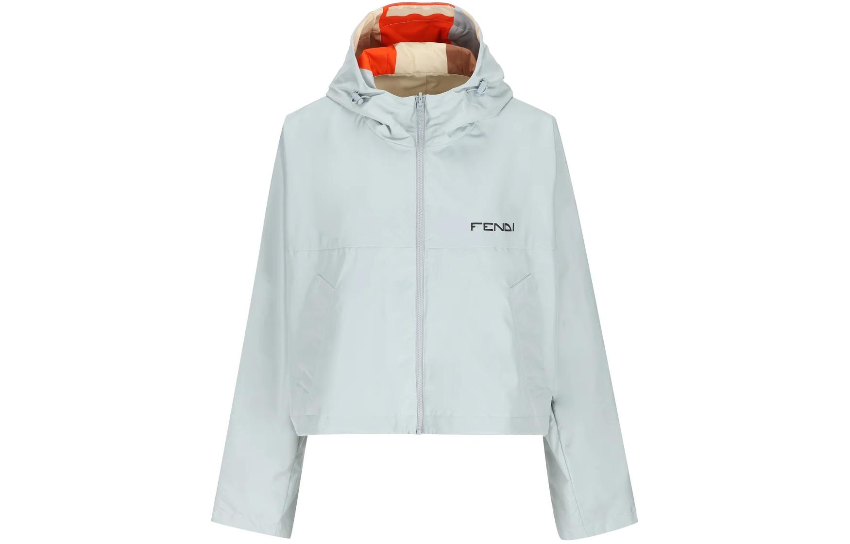 

Куртка с капюшоном на молнии реверсивная FENDI, синяя, Синий, Куртка с капюшоном на молнии реверсивная FENDI, синяя