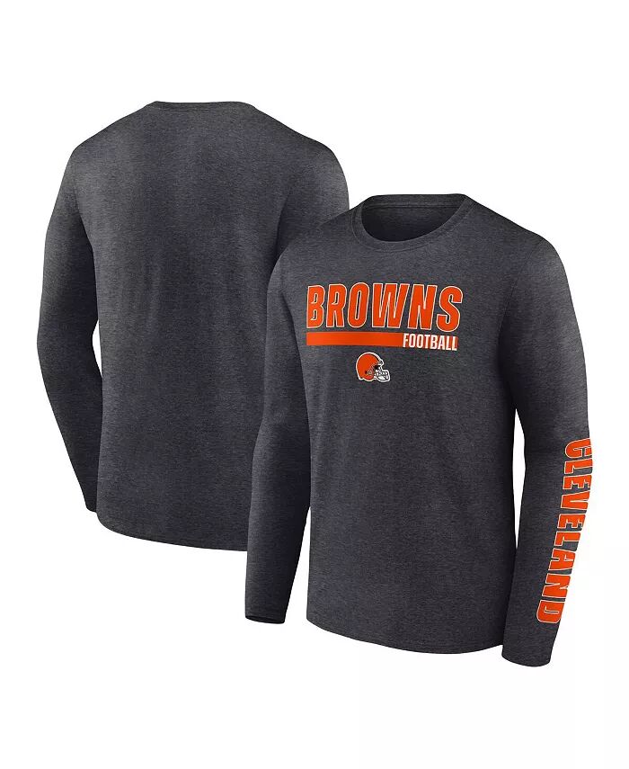 

Мужская футболка с длинным рукавом цвета уголь Cleveland Browns Fanatics