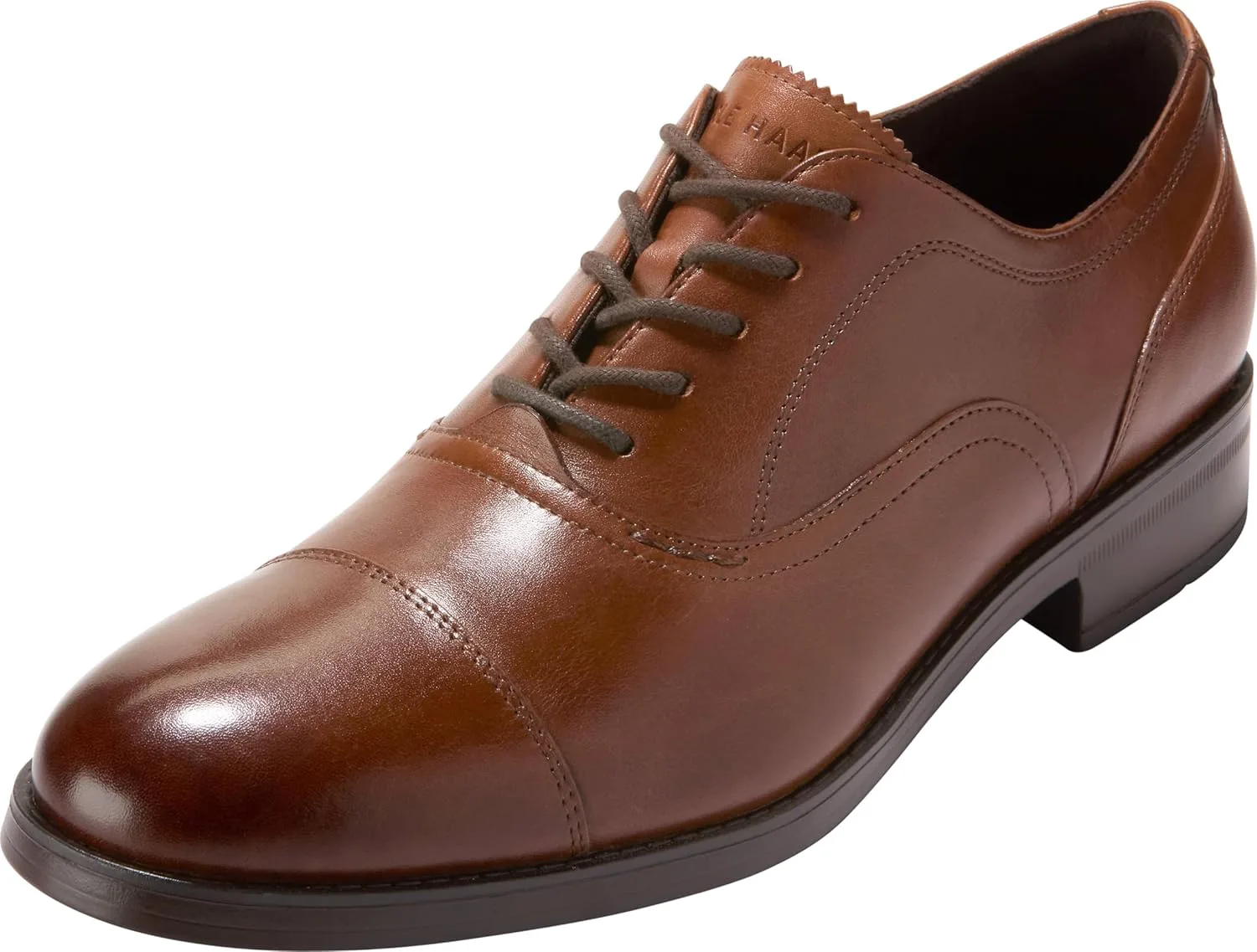 Мужские туфли Cole Haan Newmark Grand Cap Toe, коричневый — фото 2