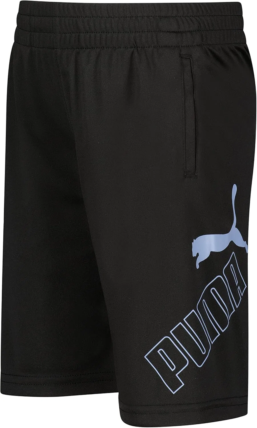 Детские спортивные шорты Puma Essential, с логотипом и принтом, эластичный пояс, черный — фото 3