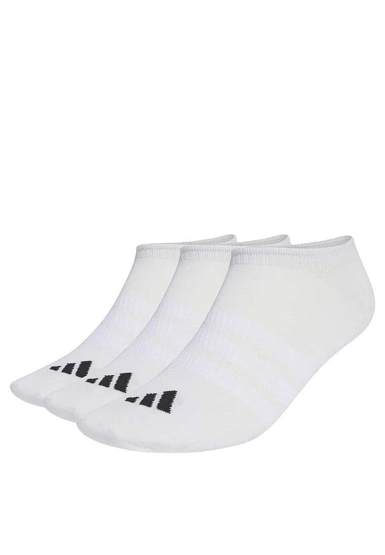 Носки спортивные, низкие, 3 пары Adidas, белый/черный