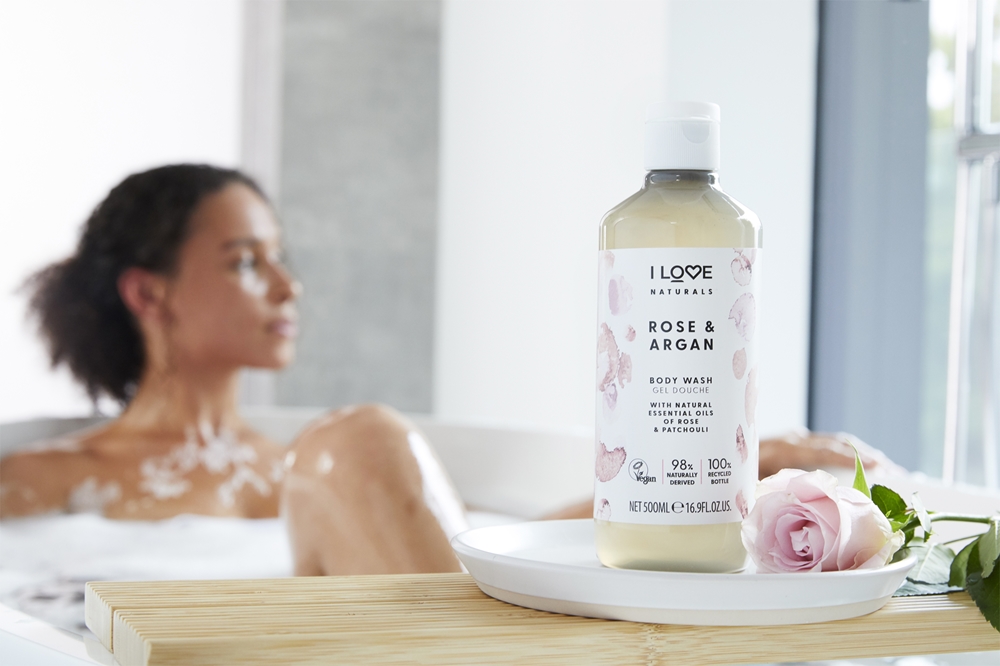 Гель для душа Naturals Rose & Argan с восхитительным ароматом розы I Love, 500 мл — фото 2