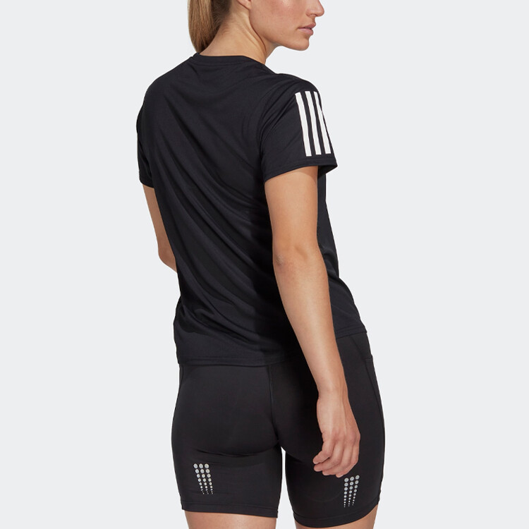 Женская футболка The Run, черная Adidas — фото 3