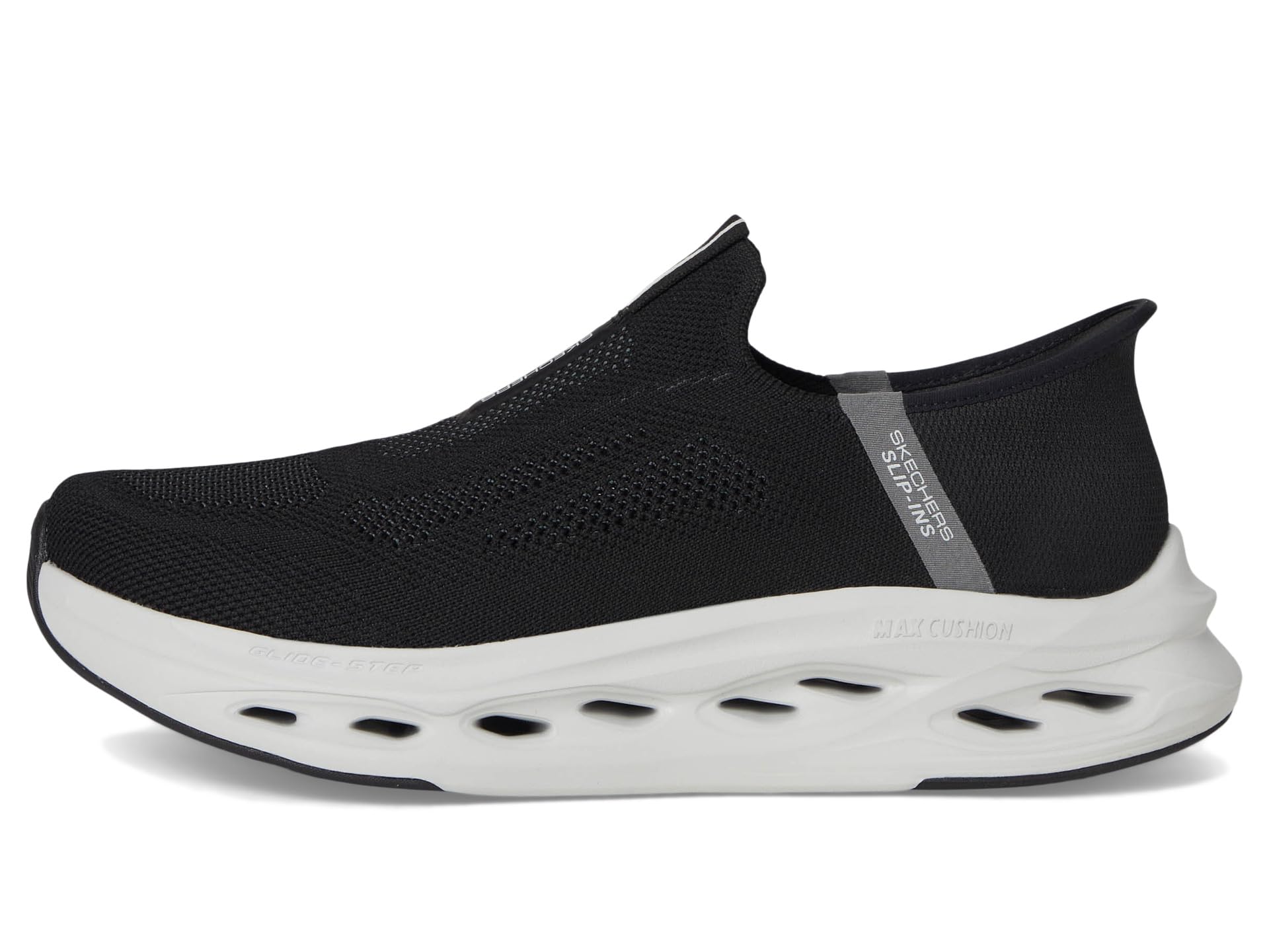 Туфли SKECHERS Hands Free Slip-ins Max Cushioning Glide-Step Sneaker, цвет Black/Grey — фото 4