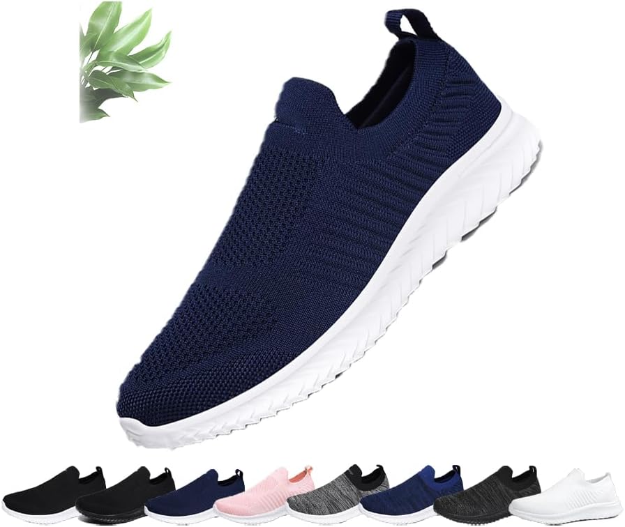 

Женские и мужские кроссовки-носки для ходьбы, дышащие, вязаные, для тенниса и тренажерного зала, без шнурков, повседневные, с сеткой, комфортные, легкие, противоскользящие Generic, синий