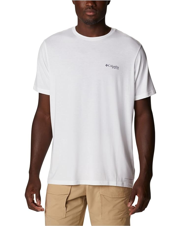 

Футболка Columbia PFG Fish Flag Tech, цвет White/Red Spark Gradient