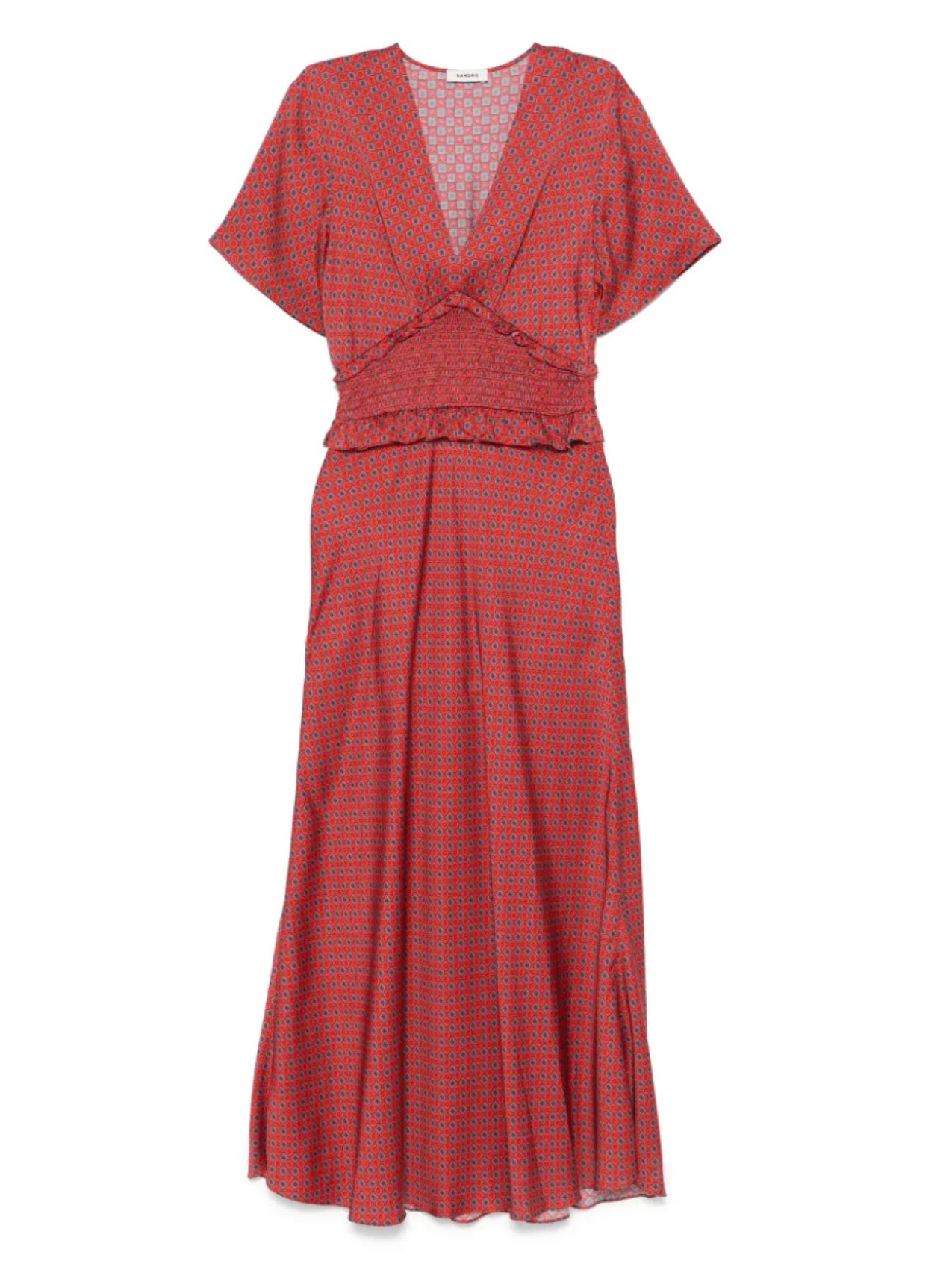 

SANDRO платье с принтом, красный