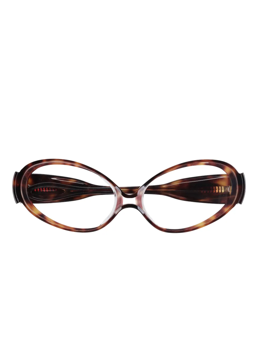 

Овальные солнцезащитные очки "вверх ногами" Henrik Vibskov, коричневый