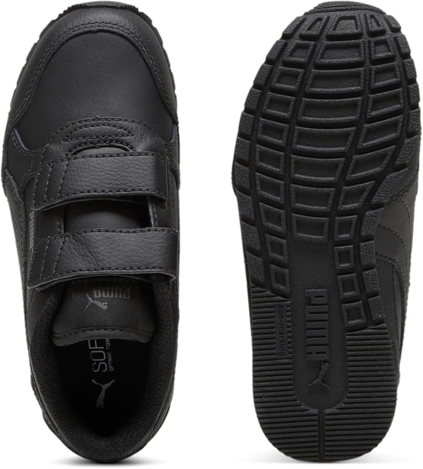 Кроссовки Puma St Runner унисекс-детские на липучке, серый — фото 4