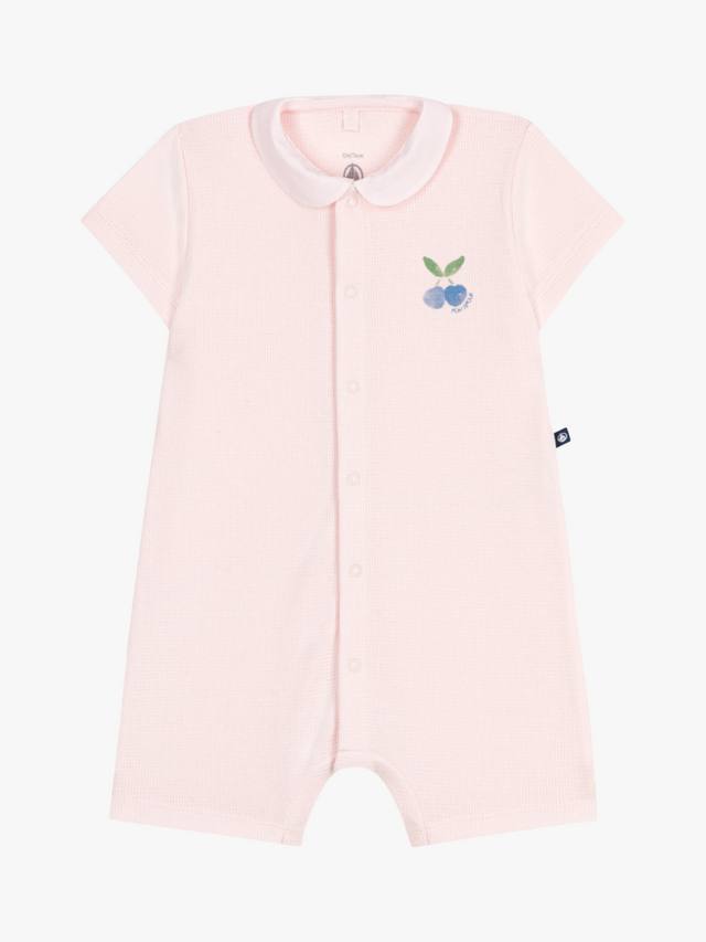 

Детский текстурированный хлопчатобумажный комбинезон Petit Bateau, цвет Fleur