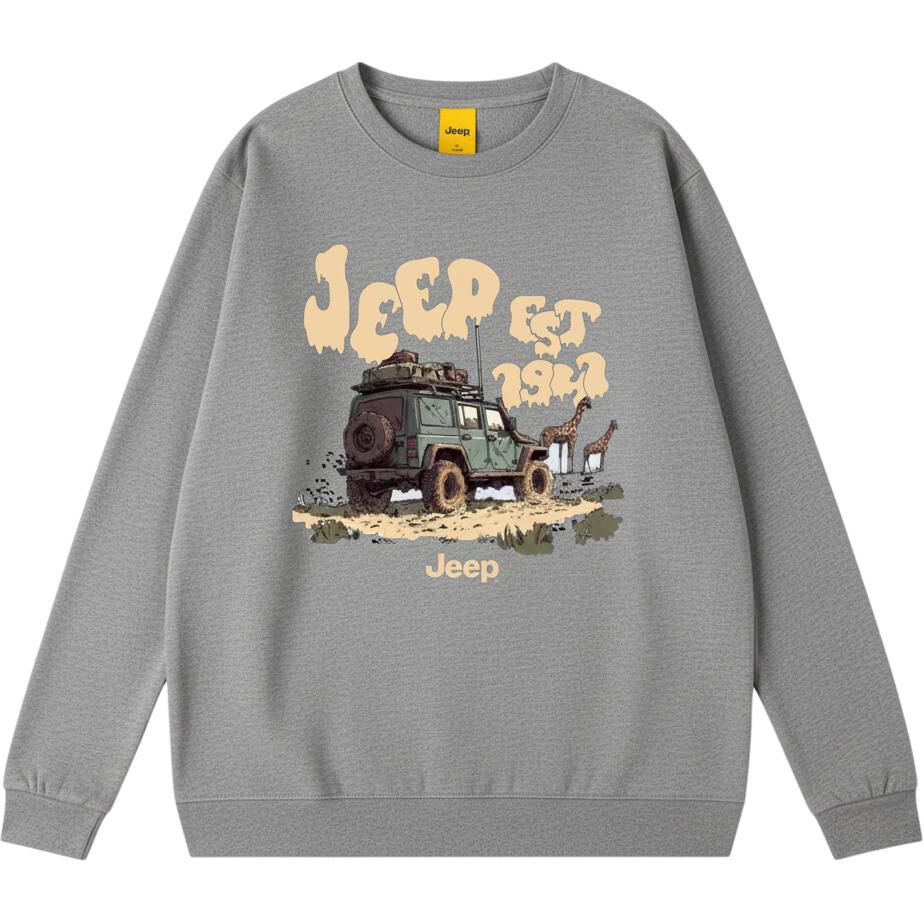 

Свитшот Unisex Crew Neck Moderate Heavyweight Jeep, темно-серый