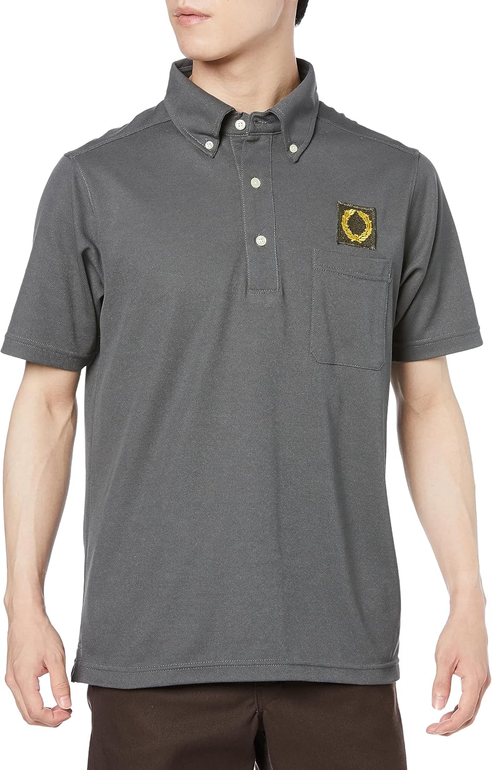 

Футболка-поло F-Style F-SD021123 с изображением герба армии США, впитывающая пот, быстросохнущая, с карманами и пуговицами, с коротким рукавом, темно-серая, серая (темно-серая)