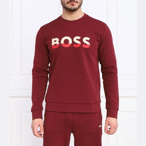 

Толстовка Salbo 1 стандартного кроя Boss, бургунди