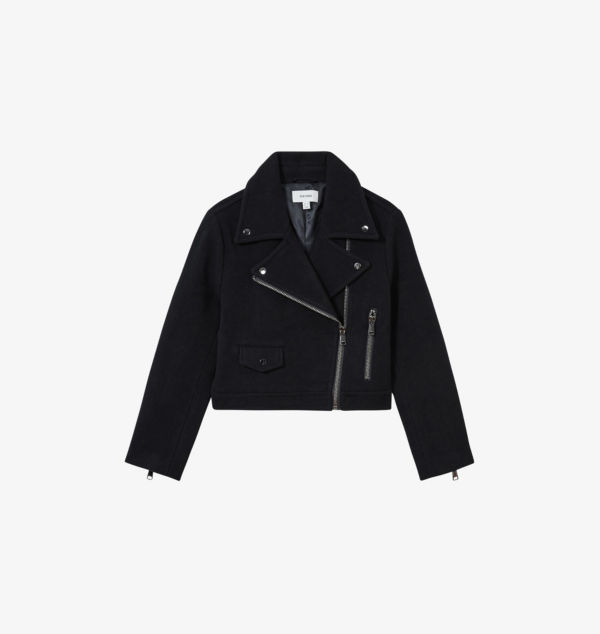 

Укороченная куртка Arlow из смеси шерсти Reiss, синий