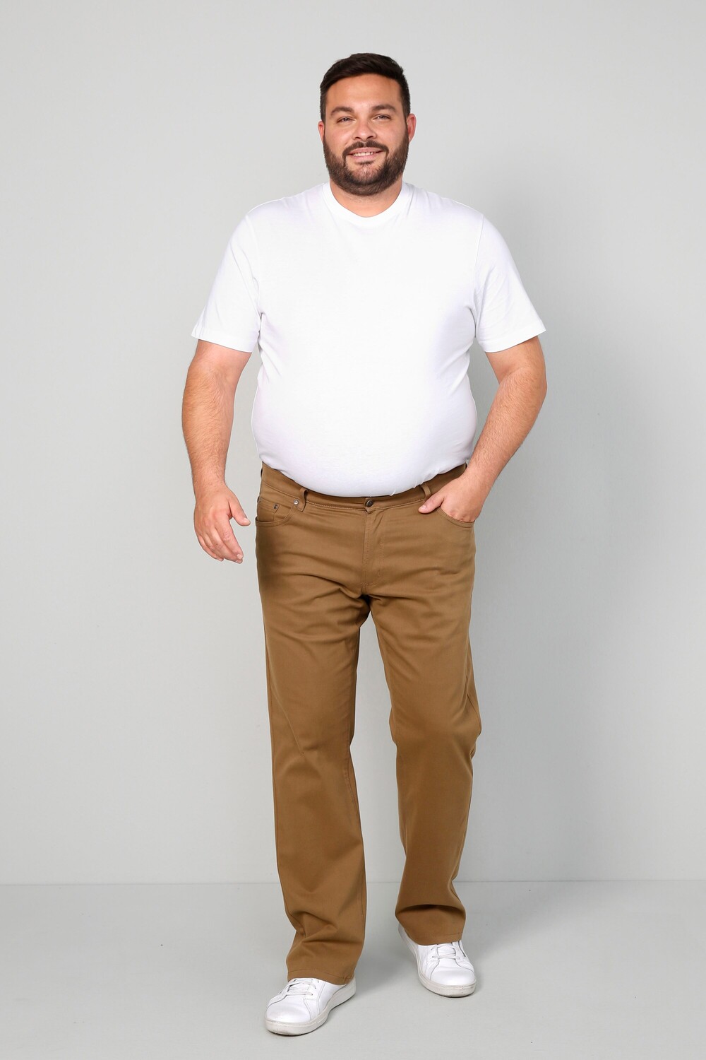 

Тканевые брюки Men Plus, кэмел