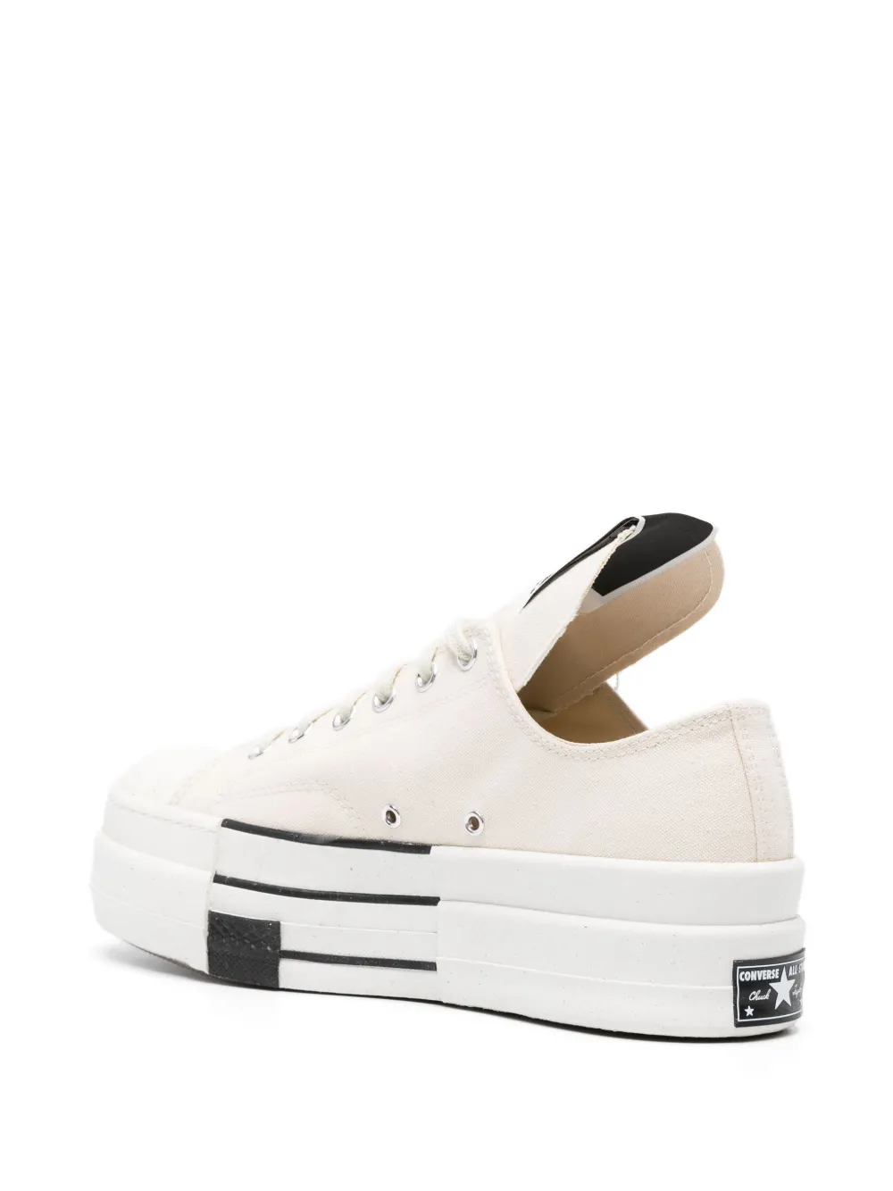 Кроссовки на шнуровке из коллаборации с DRKSHDW Converse, нейтральный — фото 3