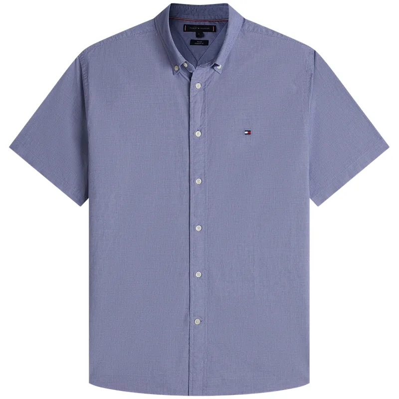 Рубашка мужская с лацканом Tommy Hilfiger, Dark Blue Plaid