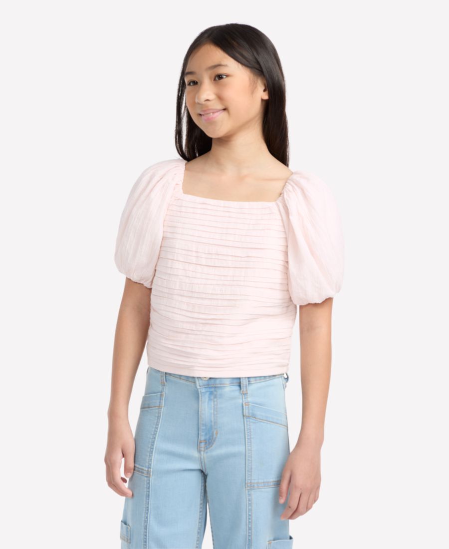 

Детский топ Emerson с пышными рукавами abercrombie kids, Cradle pink