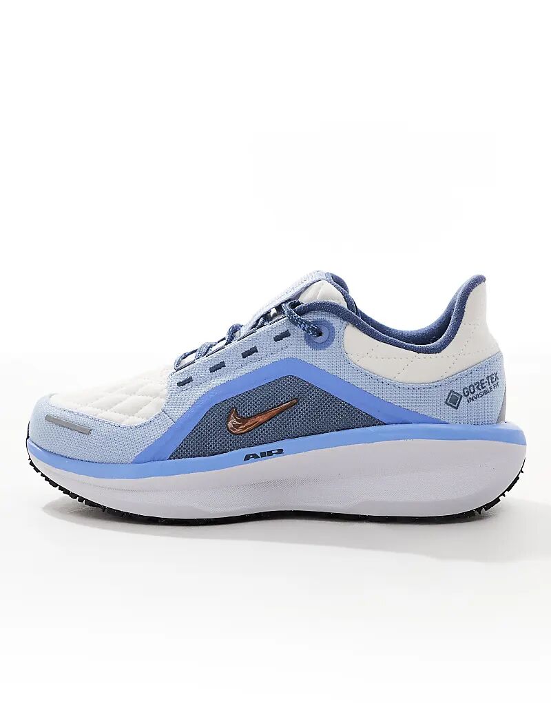 Кроссовки Air Winflo 11 GORE-TEX серого и синего цвета Nike Running — фото 2