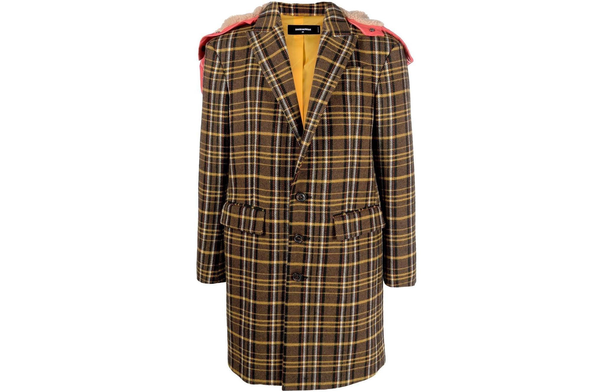 

DSQUARED 2 Мужское пальто разноцветное, Multicolor