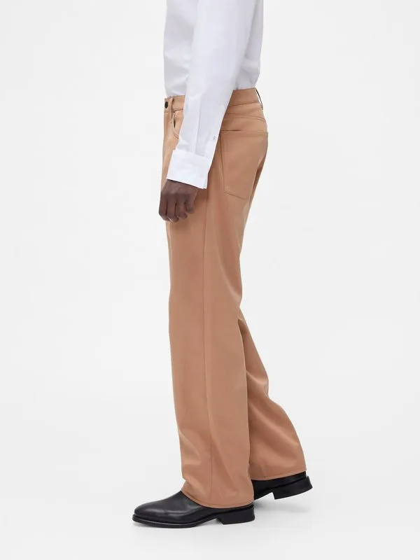 Свободные брюки gapstudio из атласа в стиле 90-х Gap, Camel Hair — фото 4