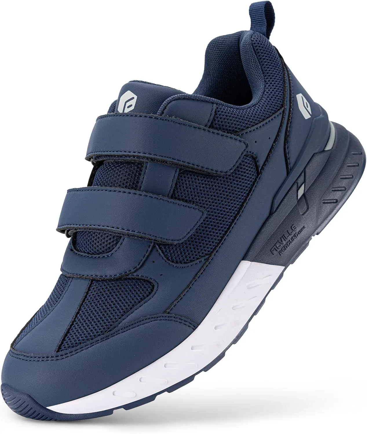 

Кроссовки FitVille Extra Wide для мужчин с широкой колодкой, ортопедические кроссовки на липучках для отекших ног, невропатии - Rebound Core V8, синий