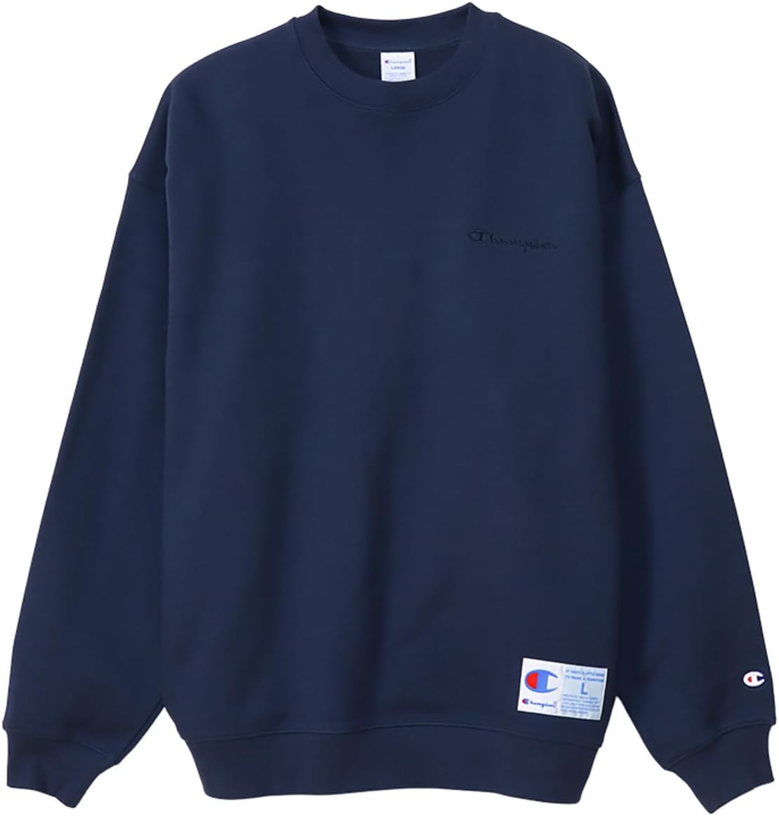 

Мужская толстовка Champion ACTION STYLEC3-Z001 с длинными рукавами, флисовой подкладкой, свободным кроем, вышитым логотипом и круглым вырезом, темно-синий