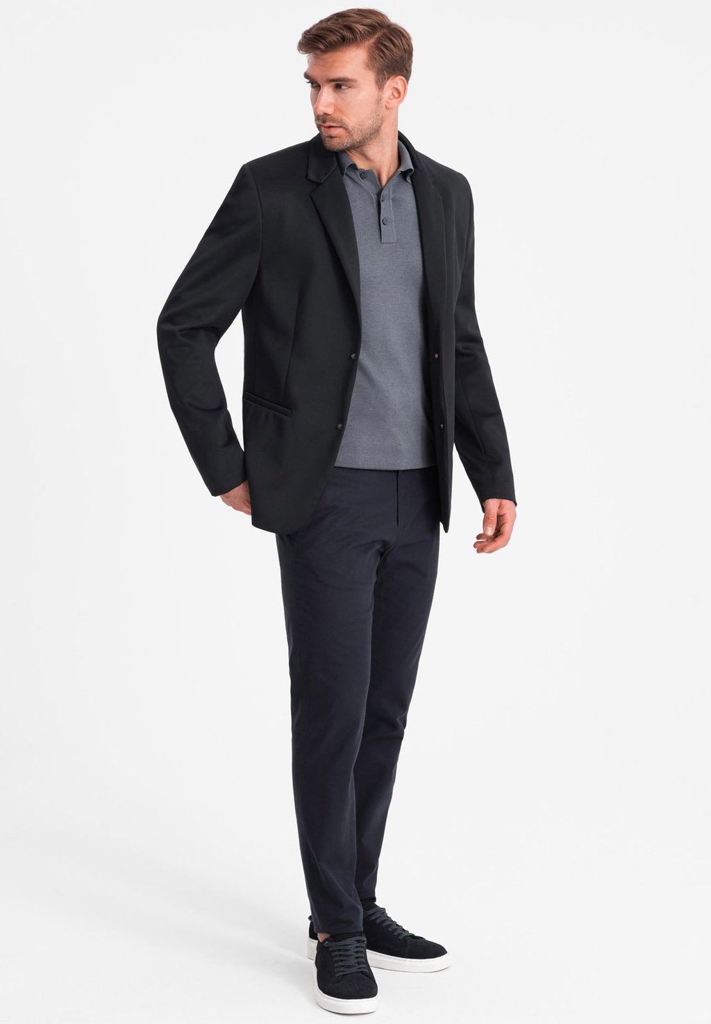

Пиджак-блейзер WITH DETACHABLE UNDERLINING AND HOOD Ombre, черный