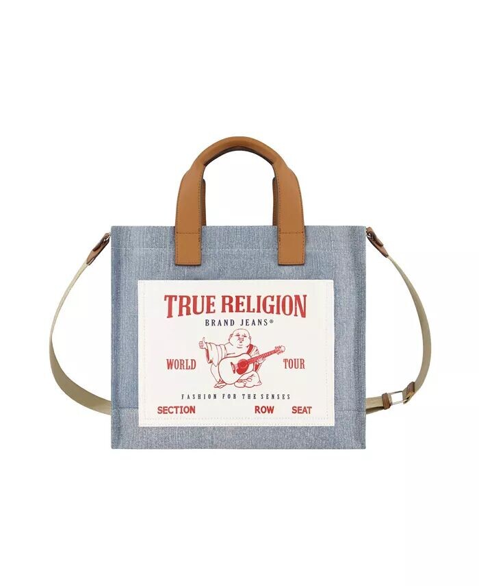 

Женская большая сумка-тоут с карманом среднего размера True Religion, черный