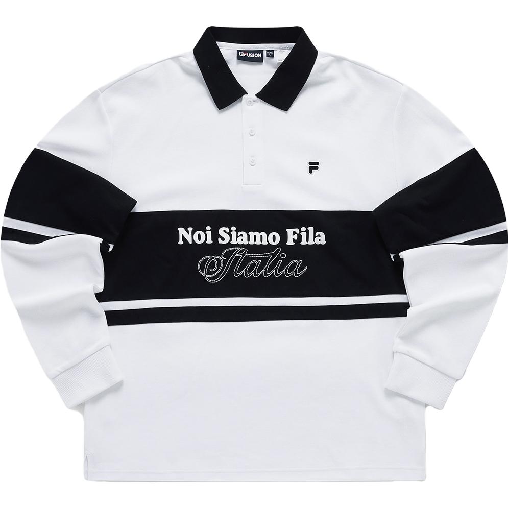 

Футболка поло мужская белая FILA FUSION
