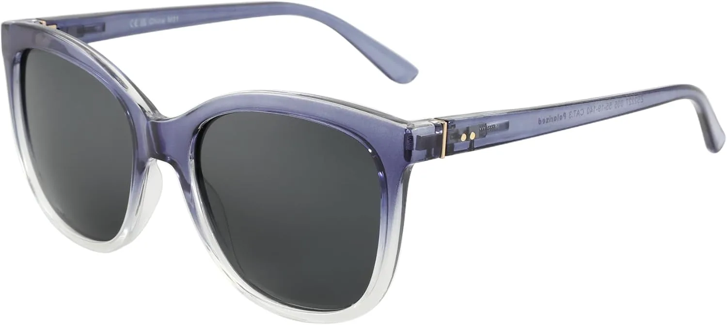 

Женские поляризованные солнцезащитные очки ZENOTTIC с защитой UV400, ретро-стиль, милые модные солнцезащитные очки «кошачий глаз», C05 Gradient Blue Frame Grey Lens