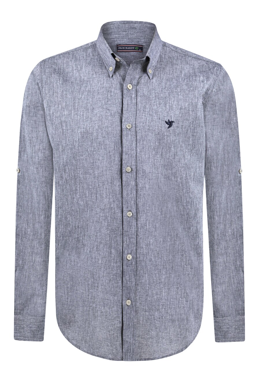 

Рубашка на пуговицах классического кроя Felix Hardy, темно-синий