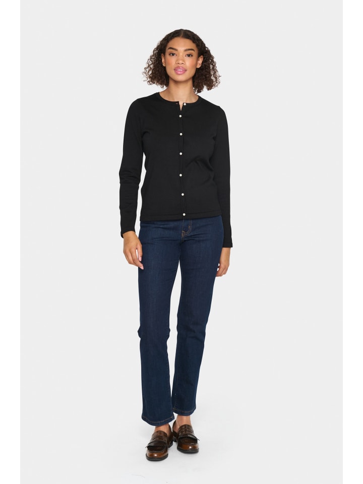 

Кардиган JemmaSZ, прямого кроя, черного цвета SAINT TROPEZ