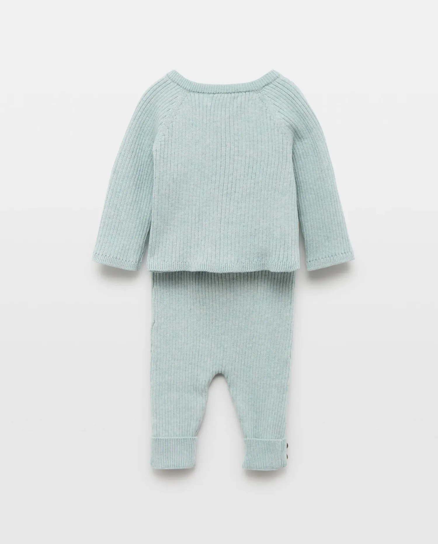 Комплект из 2-х предметов: трикотажная кофта для малыша Baby El Corte Inglés, зеленый — фото 2
