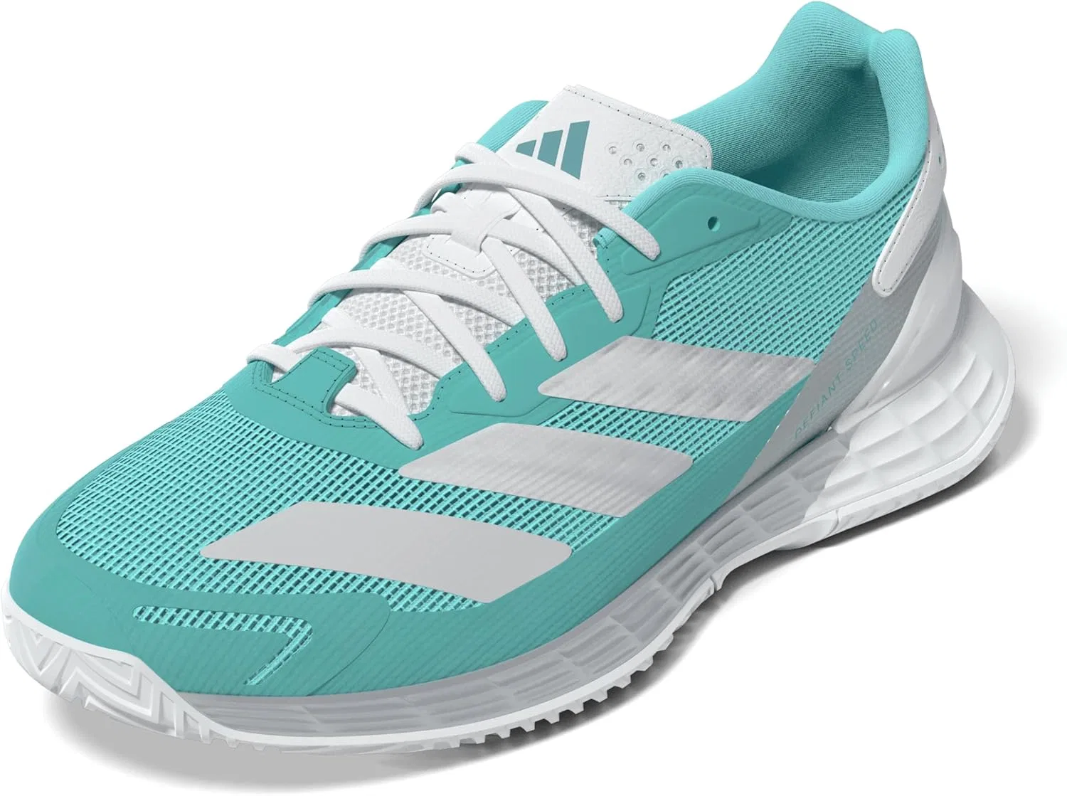 Кроссовки теннисные Adidas Defiant Speed 2, Flash Aqua/Silver Metallic/Mint Ton