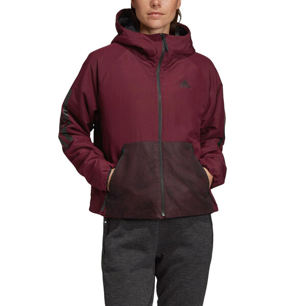 Куртка back-to-sport jacket 'burgundy' Adidas, бургундия — фото 3