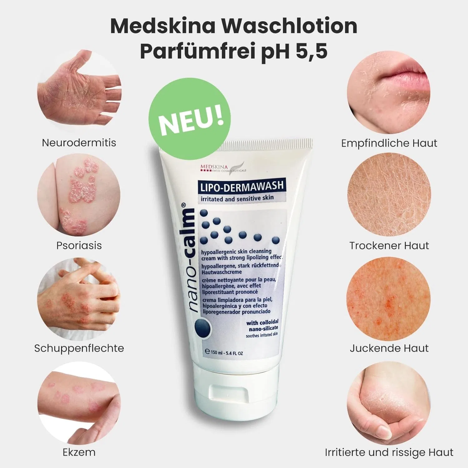 Лосьон Medskina Swiss Cosmeceuticals — Для умывания без отдушек pH . , , Cleansing Gel, 200 мл — фото 4