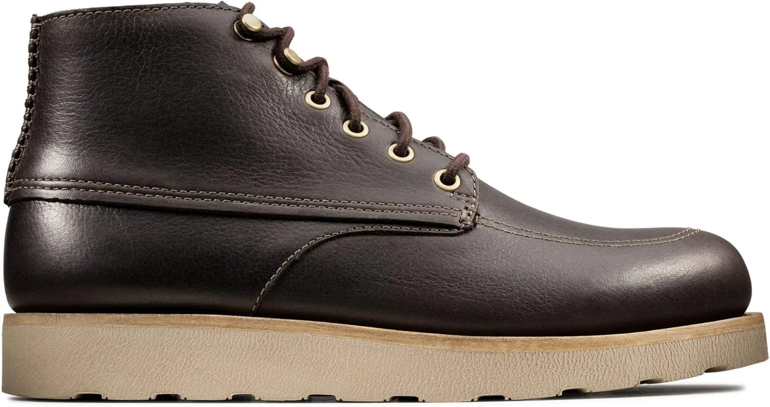 Мужские байкерские ботинки Clarks Trace Quest, темно-коричневый