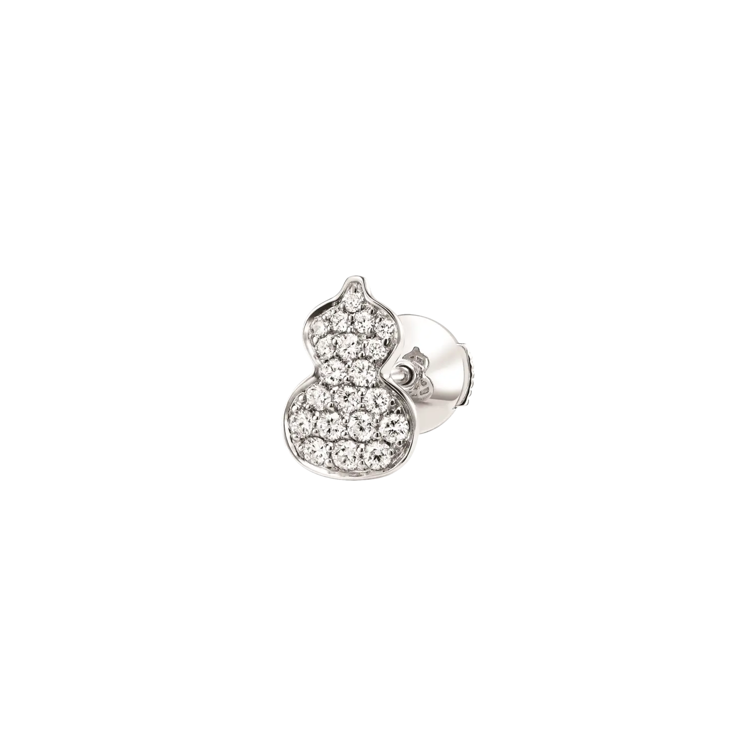 

Одиночная серьга wulu для мочки уха из белого золота с бриллиантовой инкрустацией (wu-040-ser-wgd) QEELIN