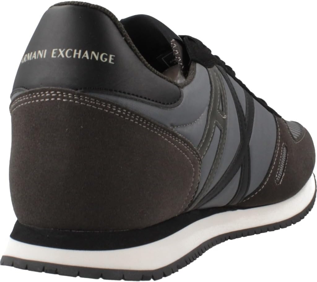 Мужские кроссовки AX Armani Exchange из текстурированной замши и сетки с логотипом, Agave/Olive — фото 3