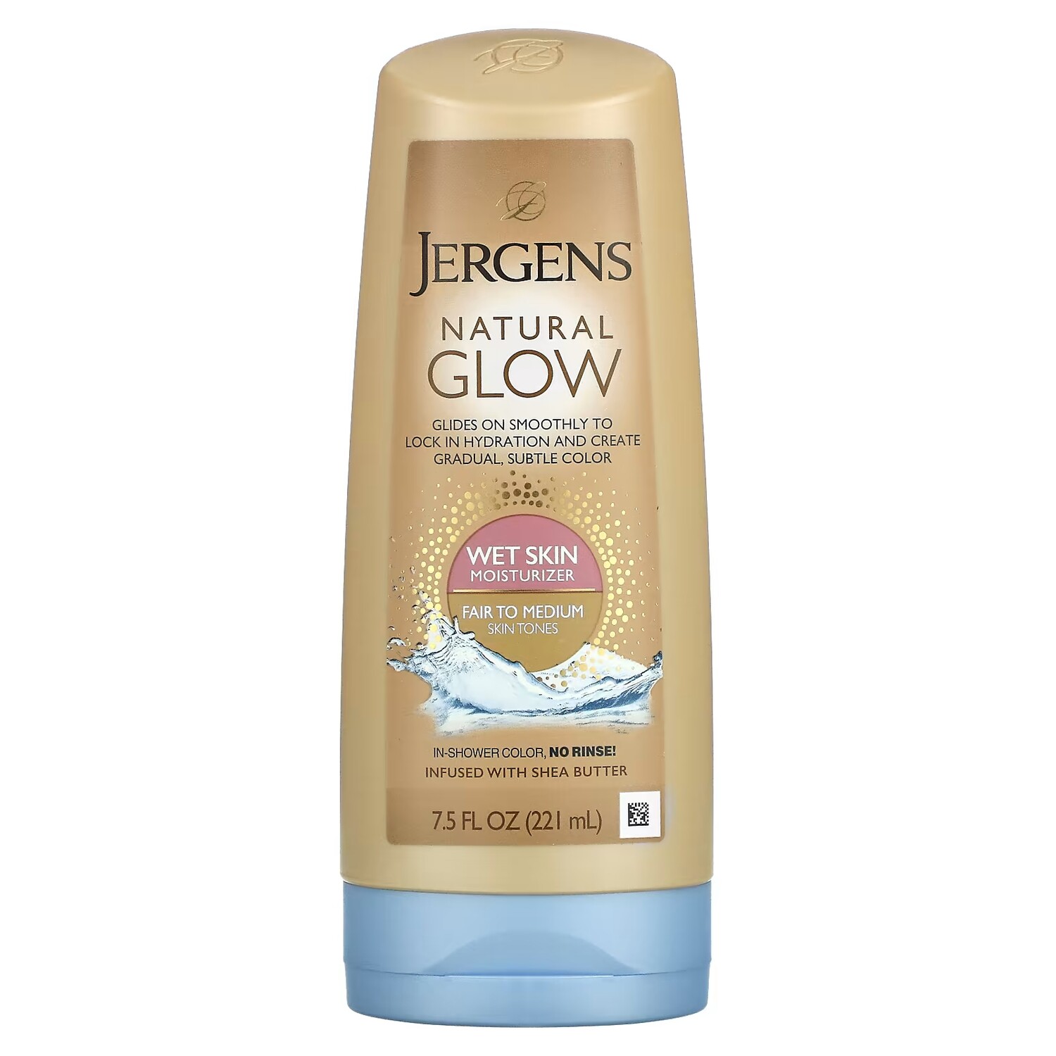 

Jergens Natural Glow Увлажняющее средство для влажной кожи от светлого до среднего, 7,5 жидких унций (221 мл)