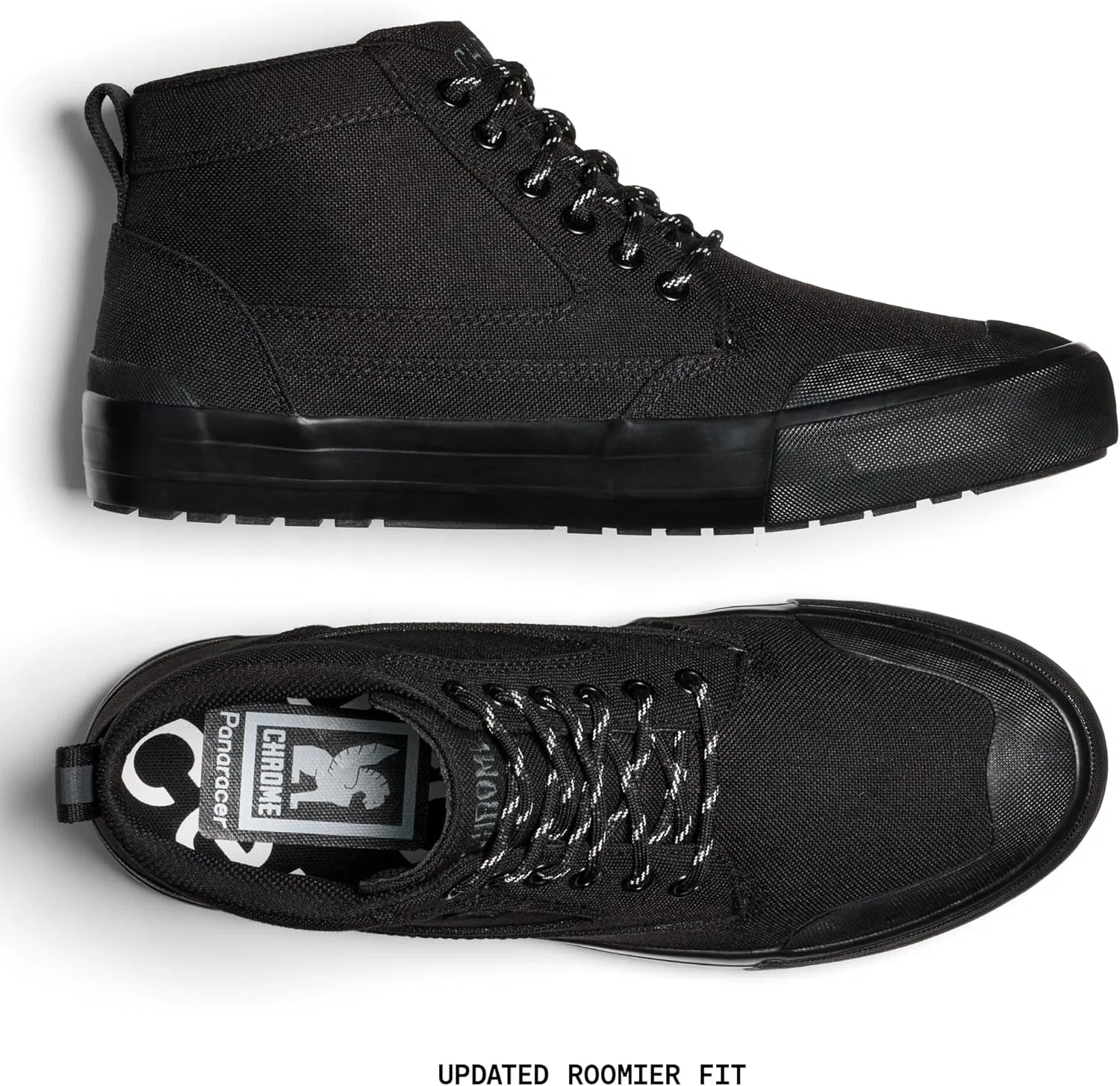 Нейлоновые ботинки Chrome Industries 415 для мужчин и женщин - водоотталкивающие ботинки для работы и отдыха, Black Nylon Black — фото 3
