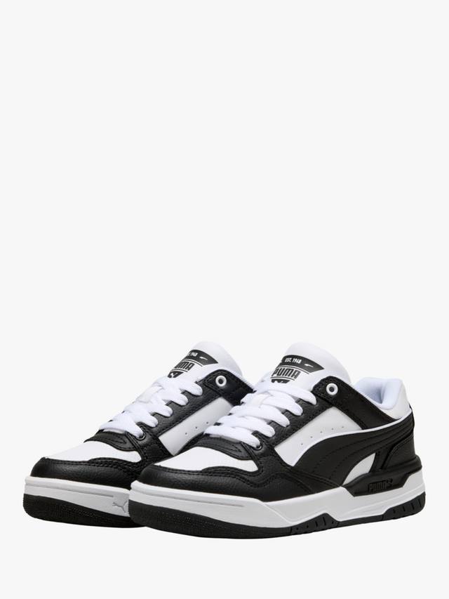 Детские кожаные кроссовки Rebound Retro PUMA, White/Black — фото 2