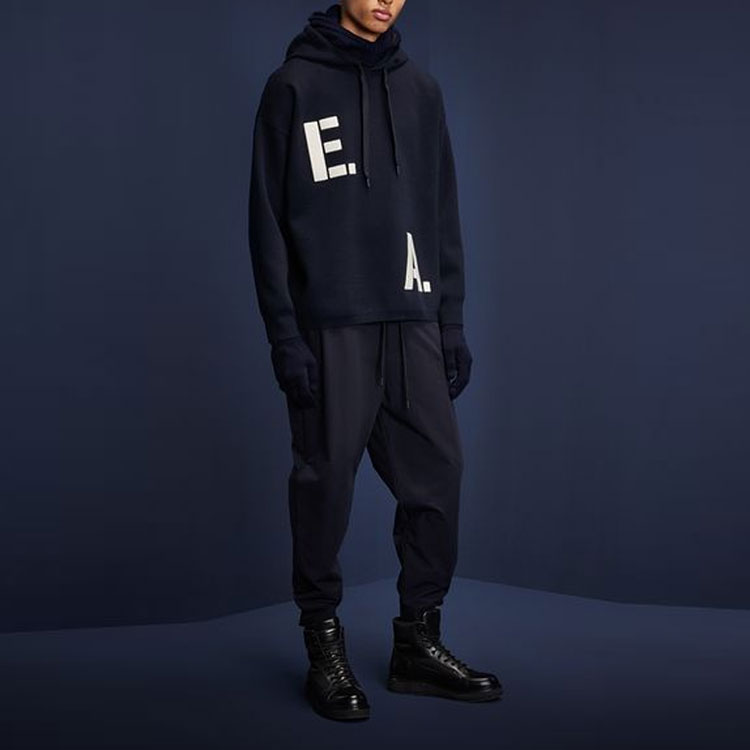 Футболка вязаная мужская синяя EMPORIO ARMANI — фото 3