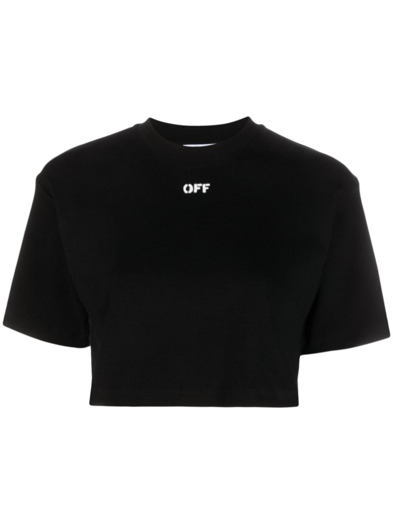 

Off-White укороченная футболка с логотипом, черный